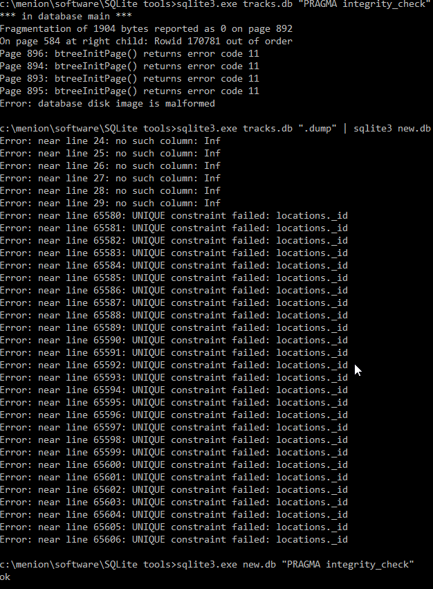 database disk image is malformed sqlite android